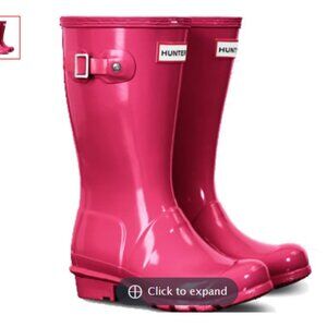 Girls Bright Pink Hunter Wellies